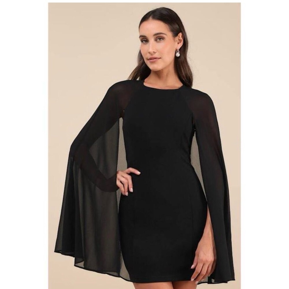 Lulus Cape Sleeve Dress - Size L